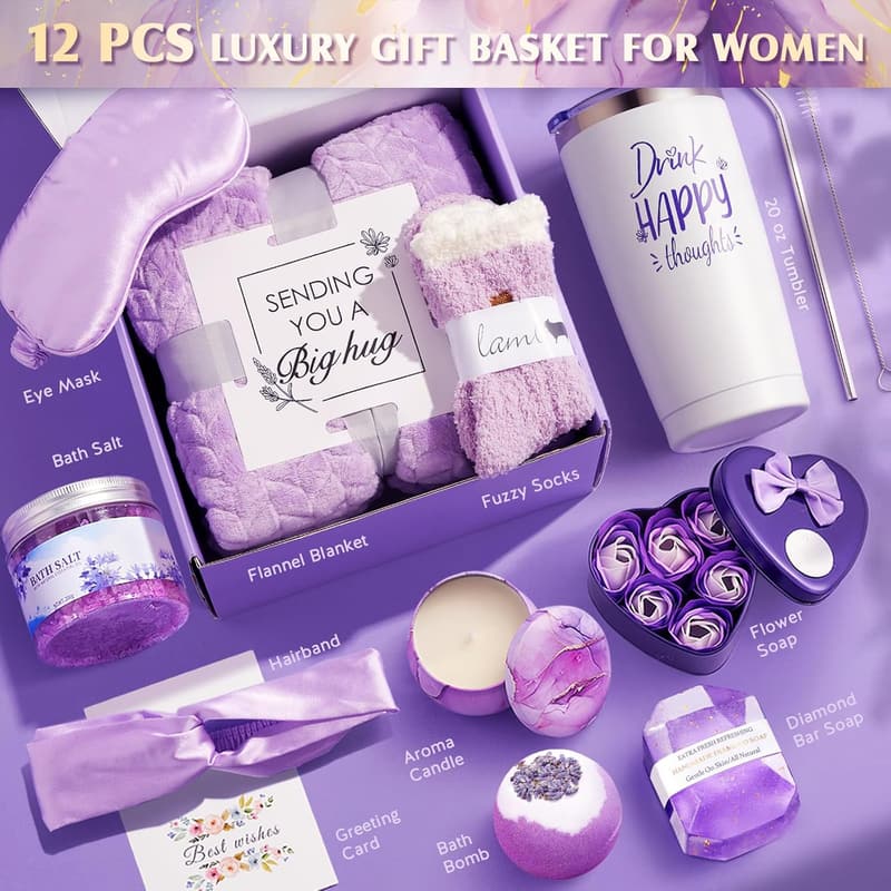Relaxing Lavender Spa Gift Set for Women