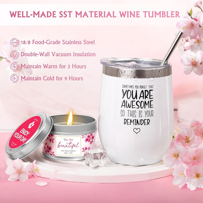Spa Gift Set for Women - 10-Piece Cherry Blossoms Self-Care