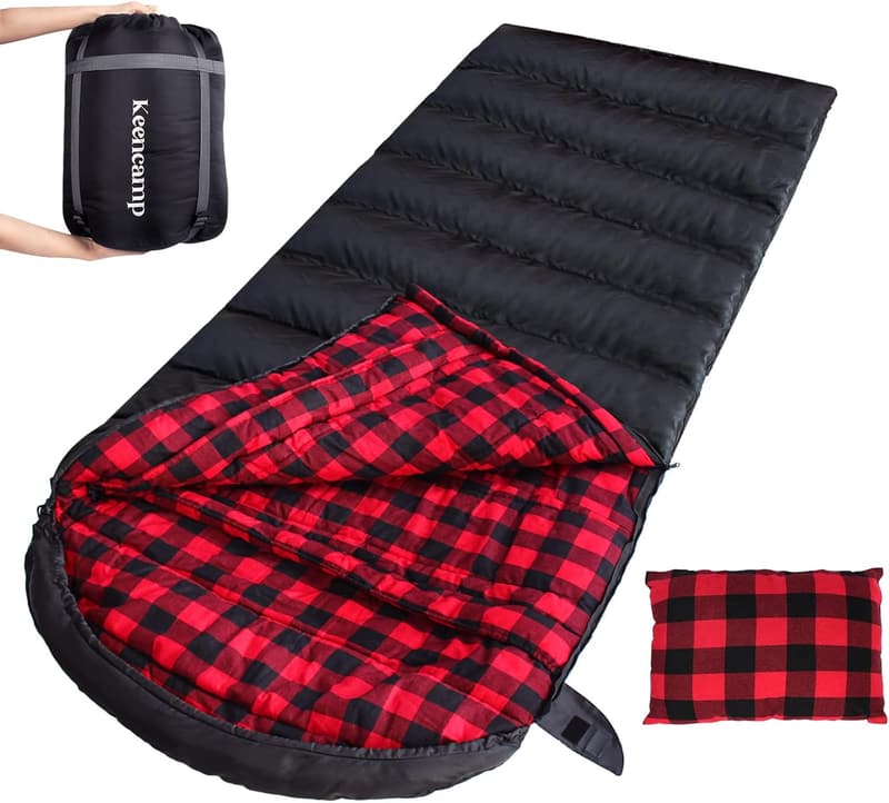 XXL Cotton Flannel Sleeping Bag for Adults - 4 Season