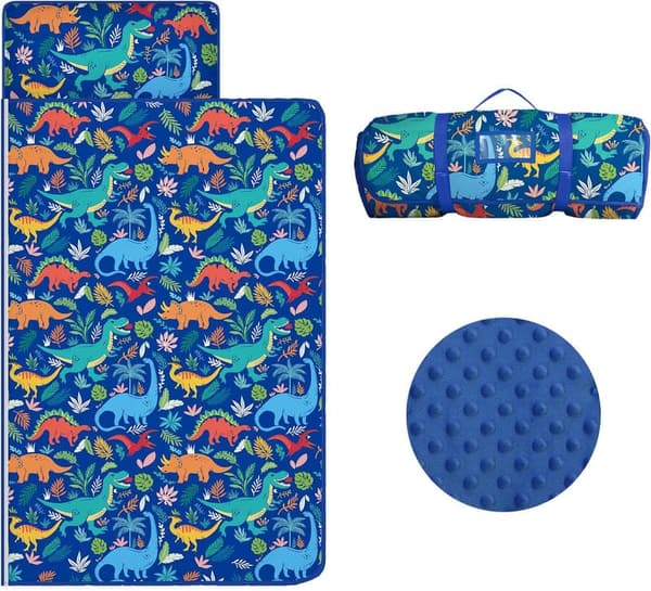 Kids Extra Thick 2-in-1 Sleeping Bag Nap Mat for Travel