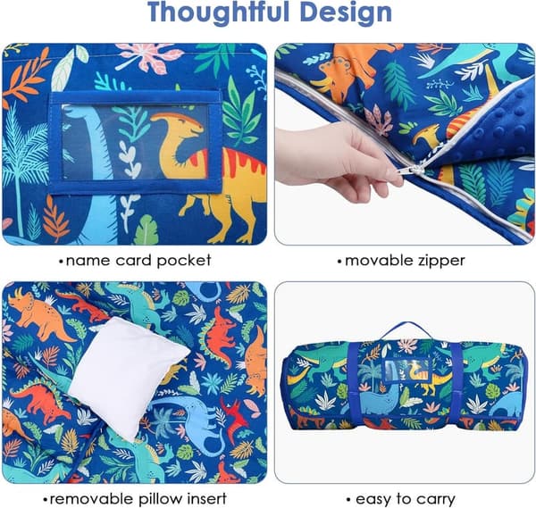 Kids Extra Thick 2-in-1 Sleeping Bag Nap Mat for Travel