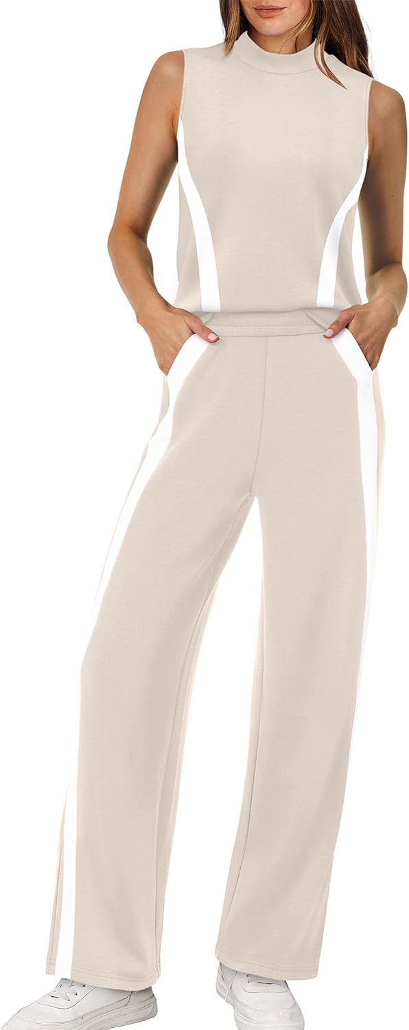 Summer Women's Two-Piece Lounge Set with Wide-Leg Pants
