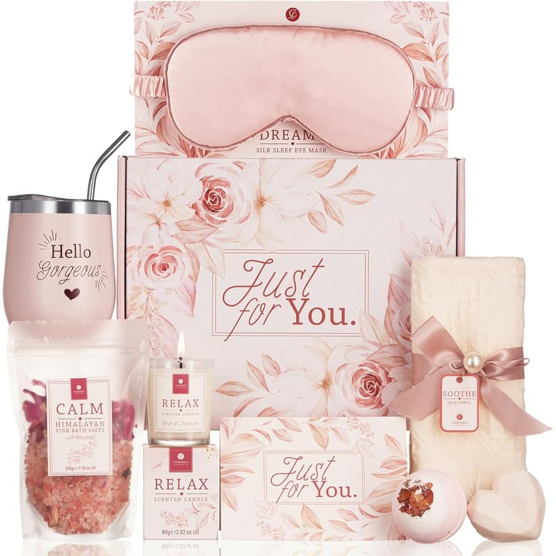Birthday Spa Gift Set for Women - 9 Unique Relaxation Essentials