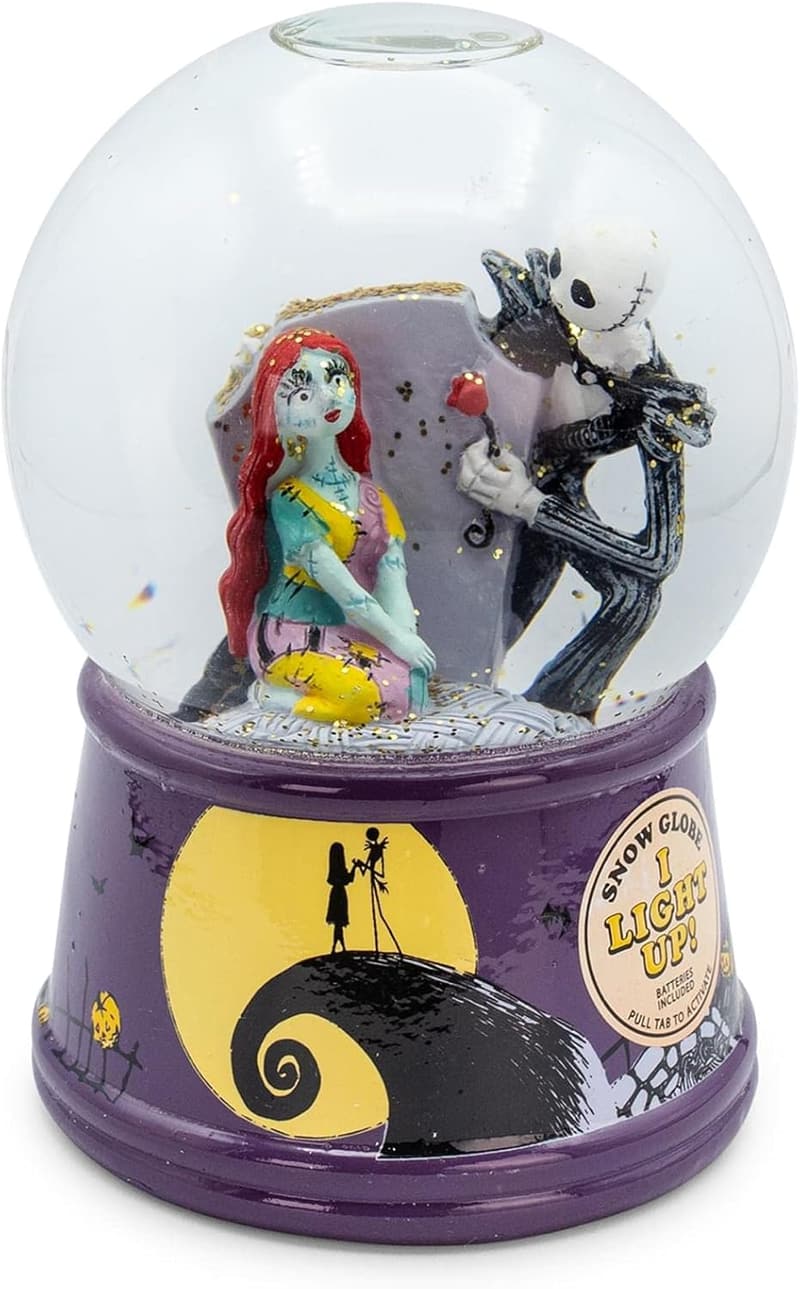 Nightmare Before Christmas Jack & Sally Light-Up Snow Globe