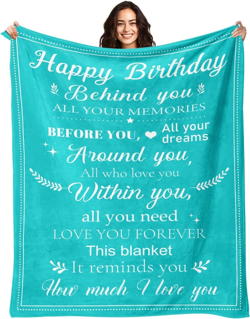 Women's Birthday Blanket - Unique Gift for Mom, Daughter, or Sister