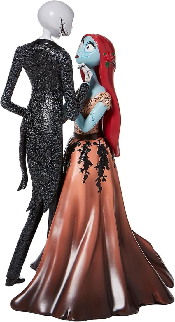 Halloween Collectible Jack and Sally Figurine - Handcrafted Resin, 9.5 Inch