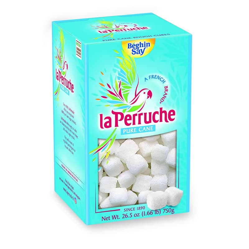 La Perruche Pure Cane Sugar Cubes - 750g Box for Tea