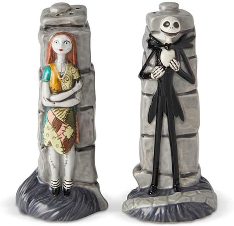 Nightmare Before Christmas Jack & Sally Salt and Pepper Shakers