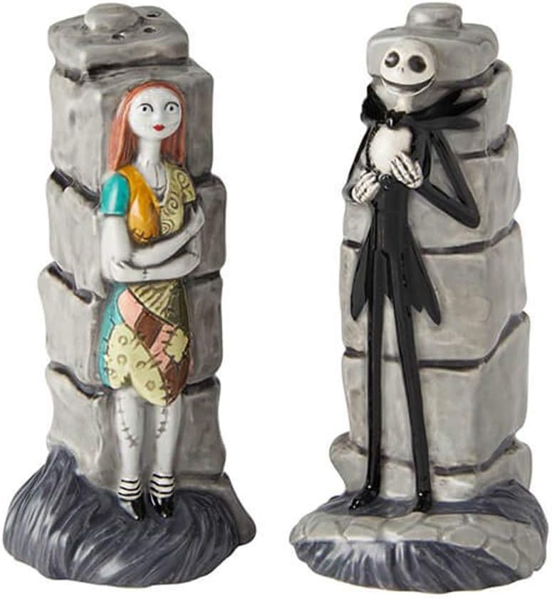 Nightmare Before Christmas Jack & Sally Salt and Pepper Shakers