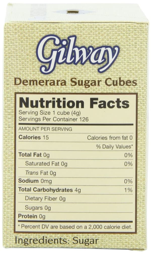 Demerara Sugar Cubes, 1.1 lb Pack of 10