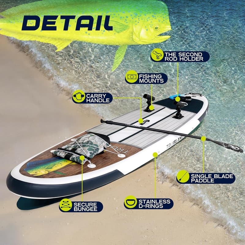 Inflatable Paddle Board with Backpack & Accessories