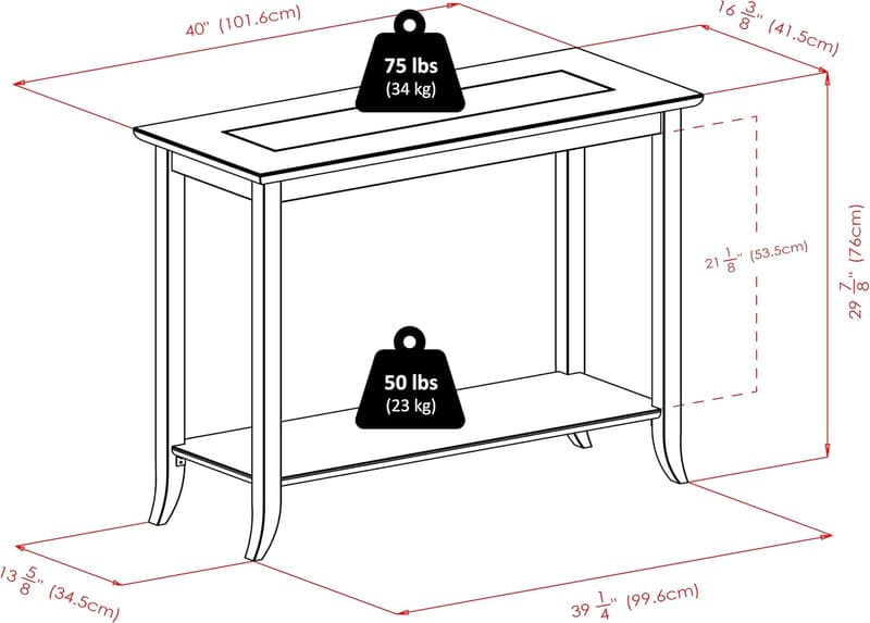 Espresso 40-Inch Genoa Occasional Table