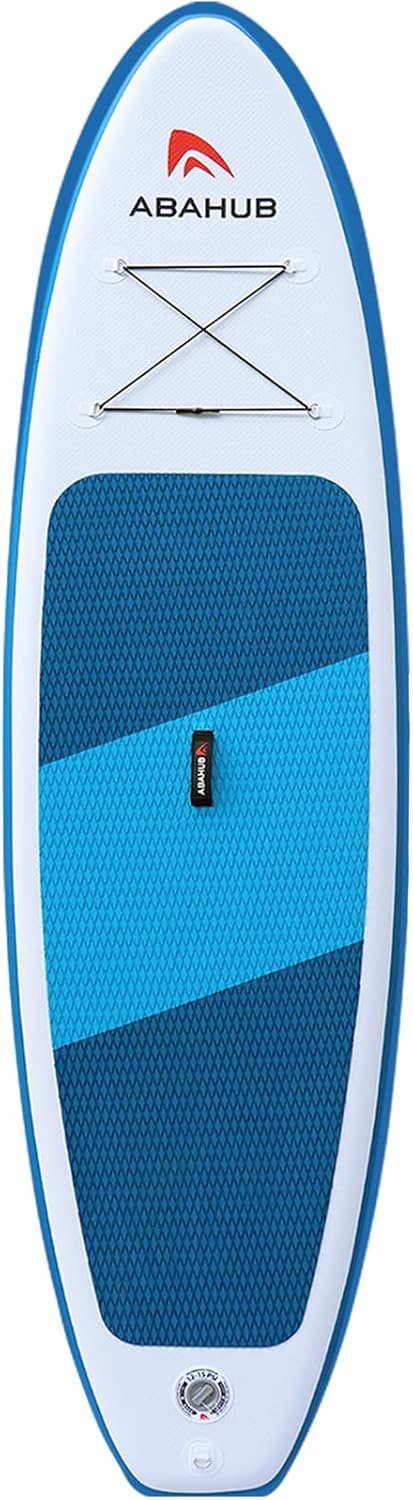Blue Inflatable Standup Paddleboard with Adjustable Paddle