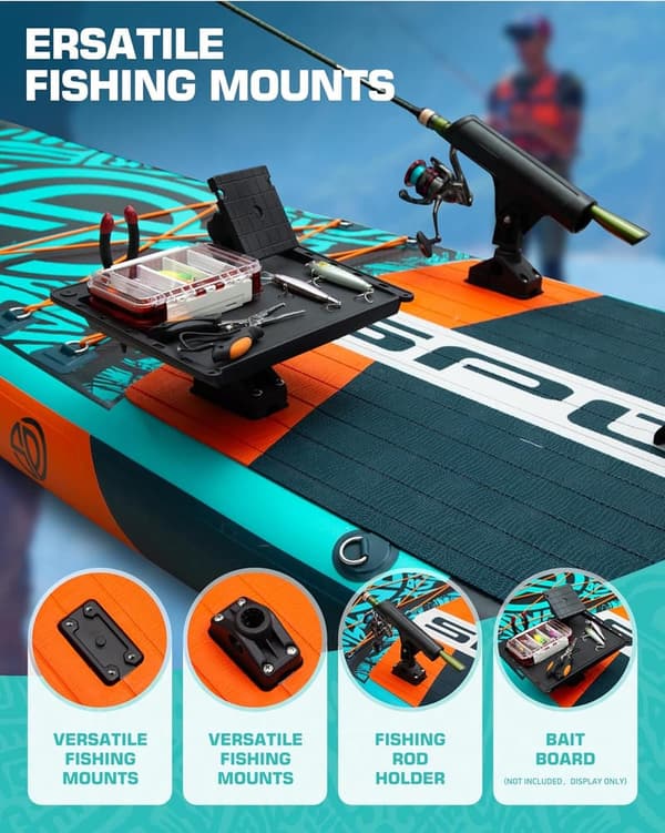 Extra Wide Inflatable Stand-Up Paddle Board for 450lb Capacity