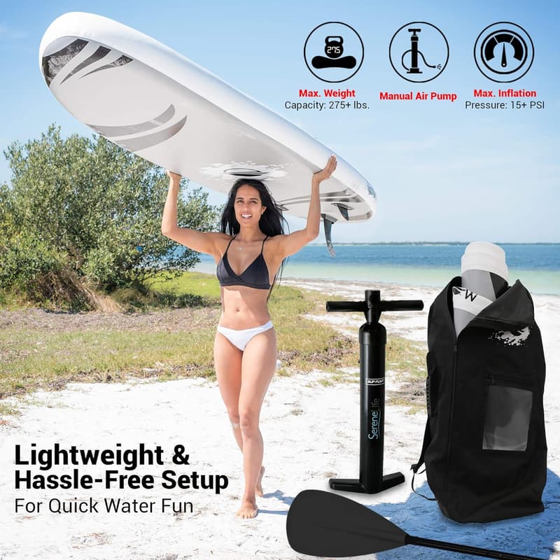 Inflatable Stand Up Paddle Board with Non-Slip Deck Pad
