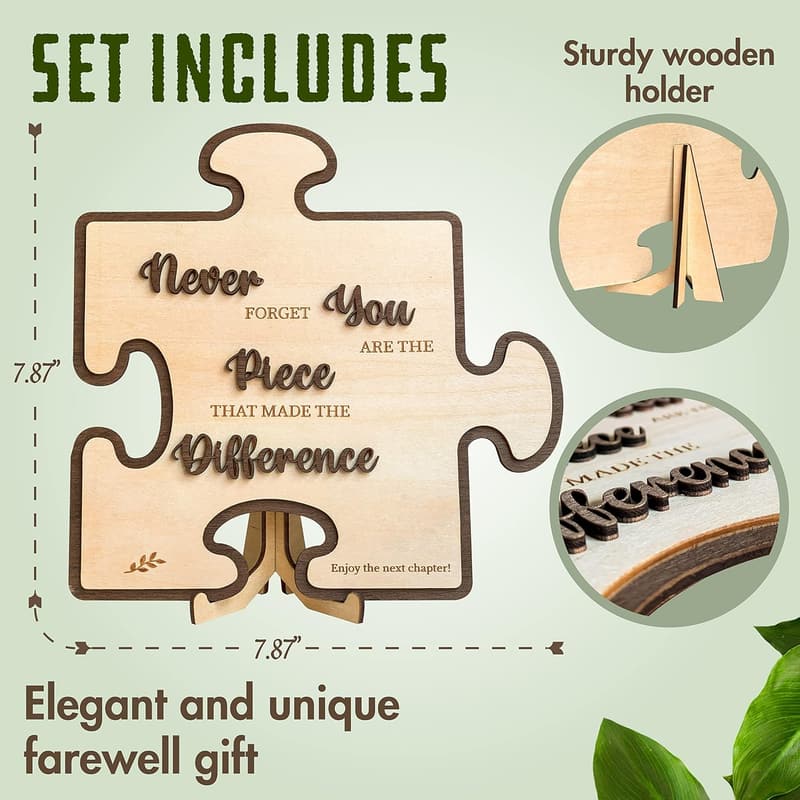 Farewell Gifts for Coworkers - Retirement Plaque & Goodbye Present