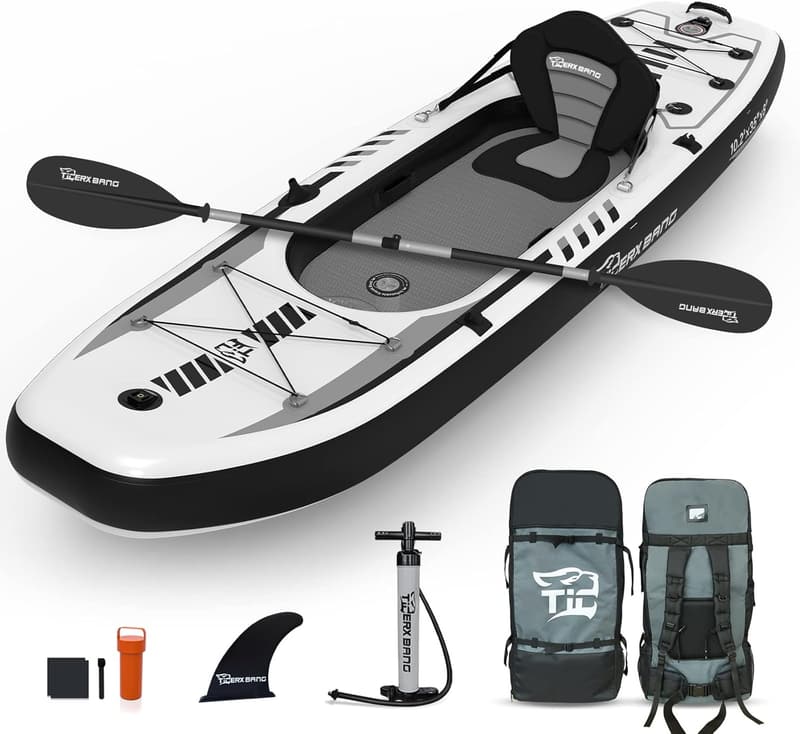 Inflatable Kayak Set for Fishing & Touring - 10.2'x35'' with Accessories