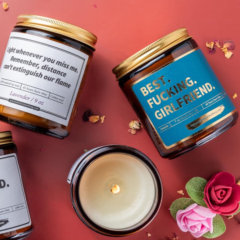 Funny Novelty Scented Candle for Girlfriend's Birthday