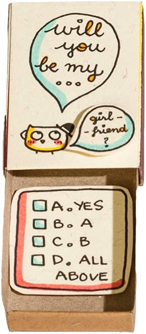 Handmade Anniversary Card - 'Will You Be My Girlfriend'