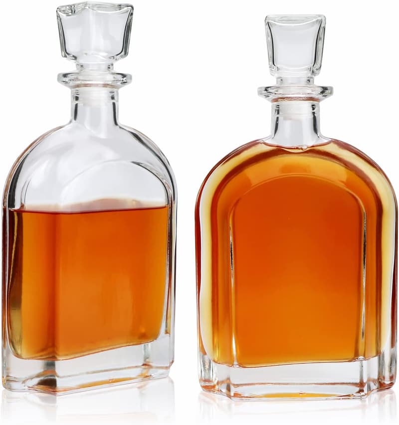 Geometric Whiskey Decanter Set with Airtight Glass Stopper