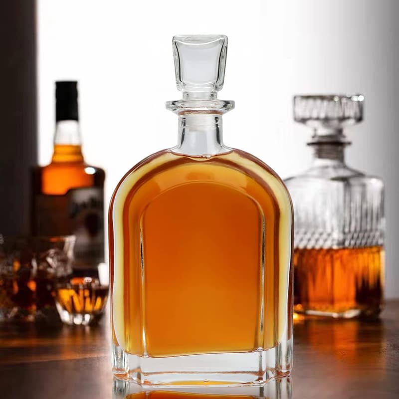 Geometric Whiskey Decanter Set with Airtight Glass Stopper