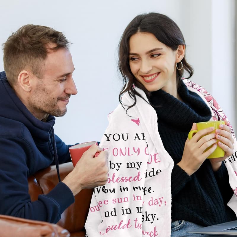 Girlfriend Birthday Blanket Gift - I Love You - 60
