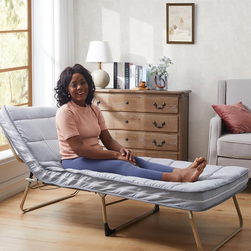 Portable Gel Infused Memory Foam Mattress Topper, 4