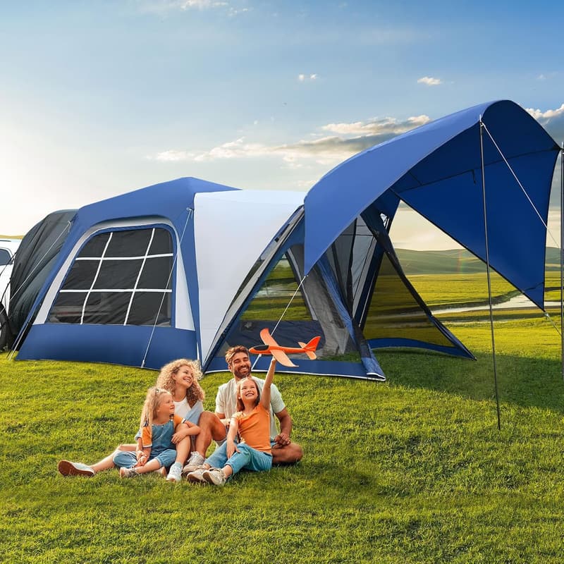 Navy Blue SUV Tent Attachment for 6-8 Person Camping