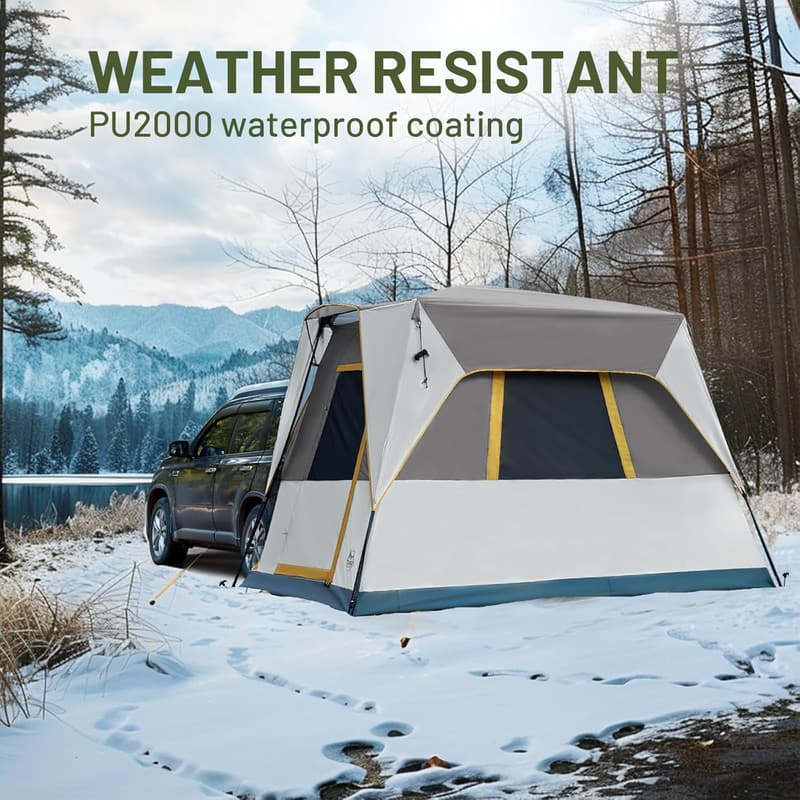 5-Person Portable SUV Tent with Movie Screen & Rainfly