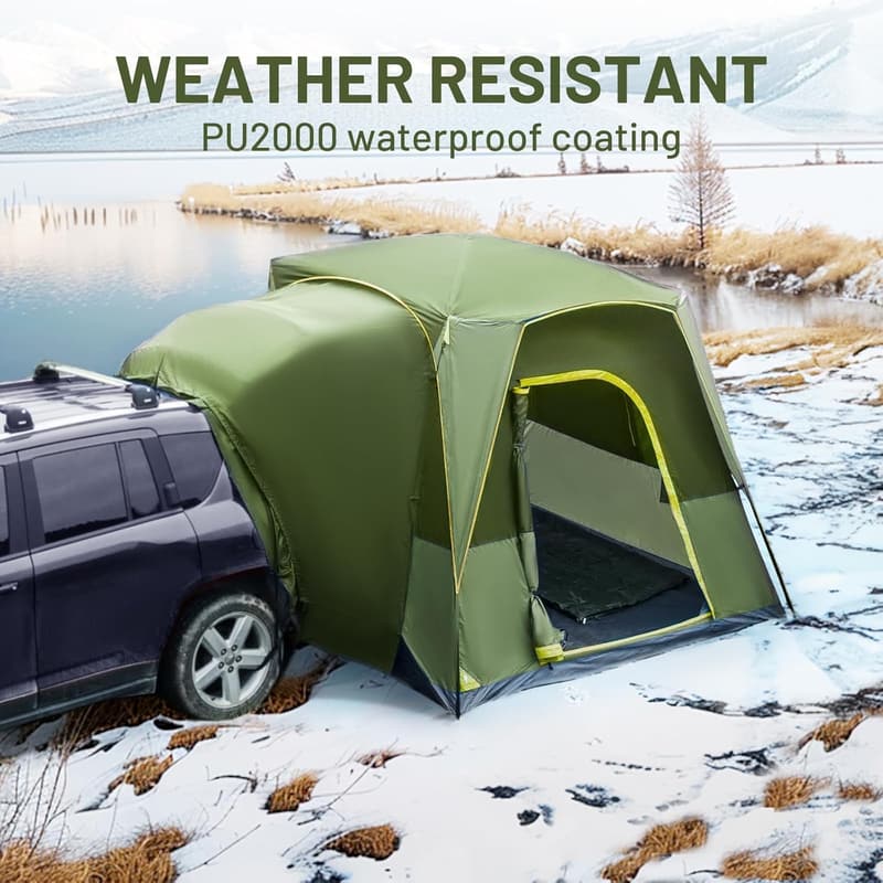 Portable 5-Person SUV Camping Tent with Movie Screen