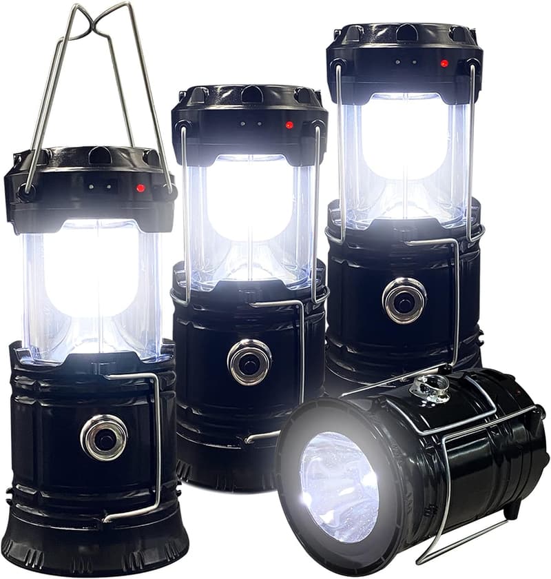 LED Camping Lanterns - Portable & Rechargeable, 4-Pack