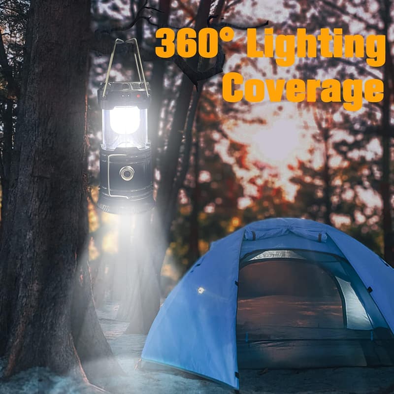 LED Camping Lanterns - Portable & Rechargeable, 4-Pack