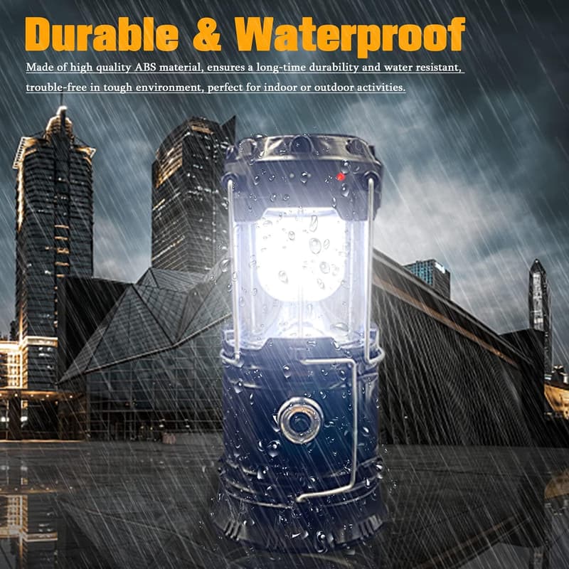 LED Camping Lanterns - Portable & Rechargeable, 4-Pack