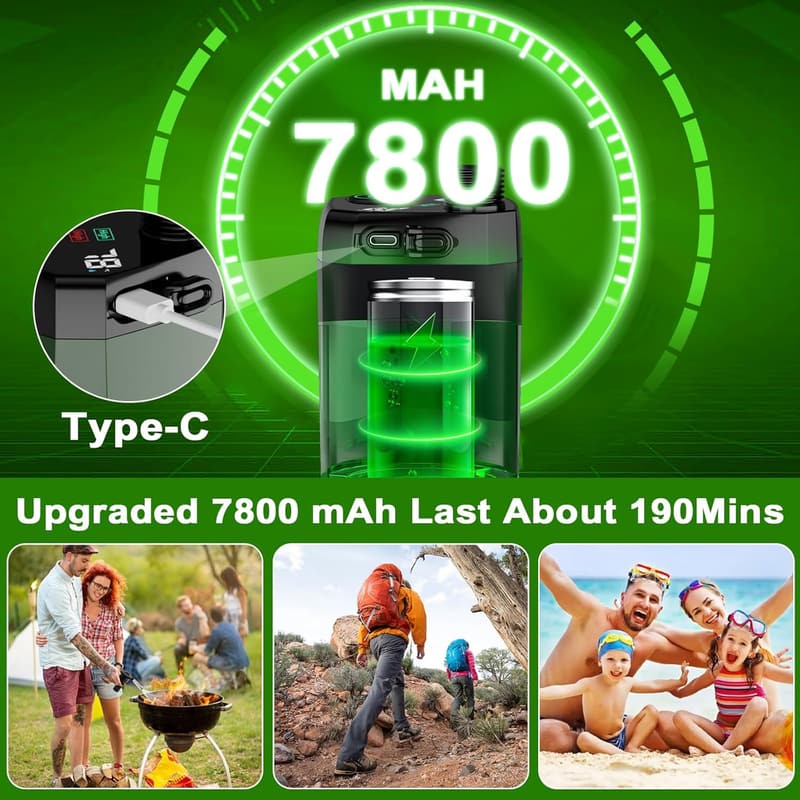 Rechargeable Electric Camping Shower with Digital Display