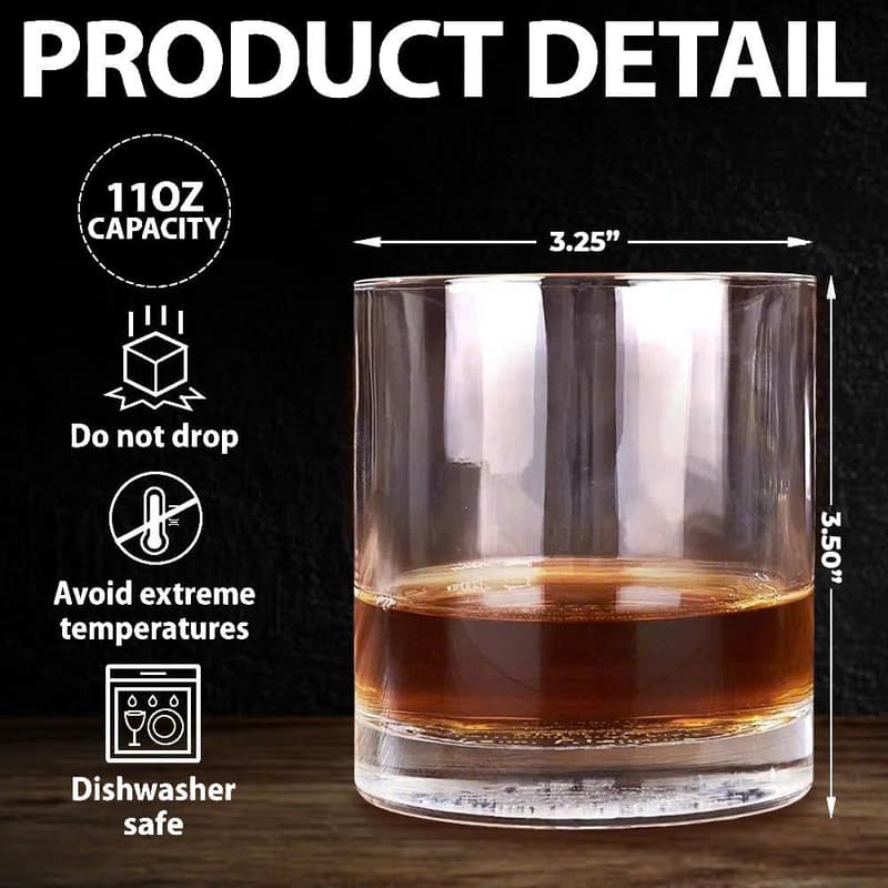 Personalized Photo Whiskey Glass for Father's Day