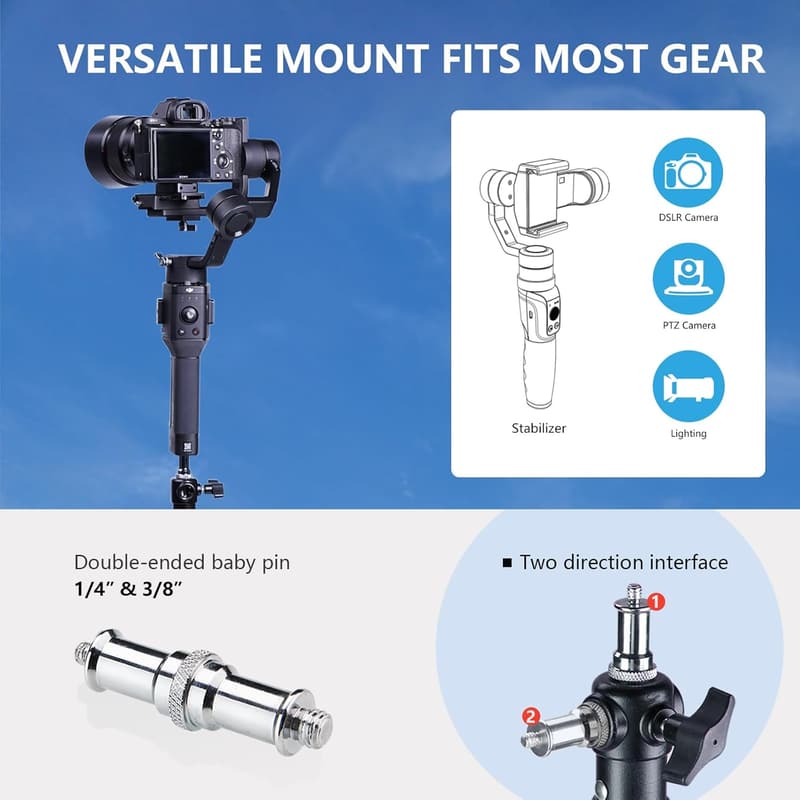 Heavy-Duty 16' Telescoping Video Camera Tripod Stand