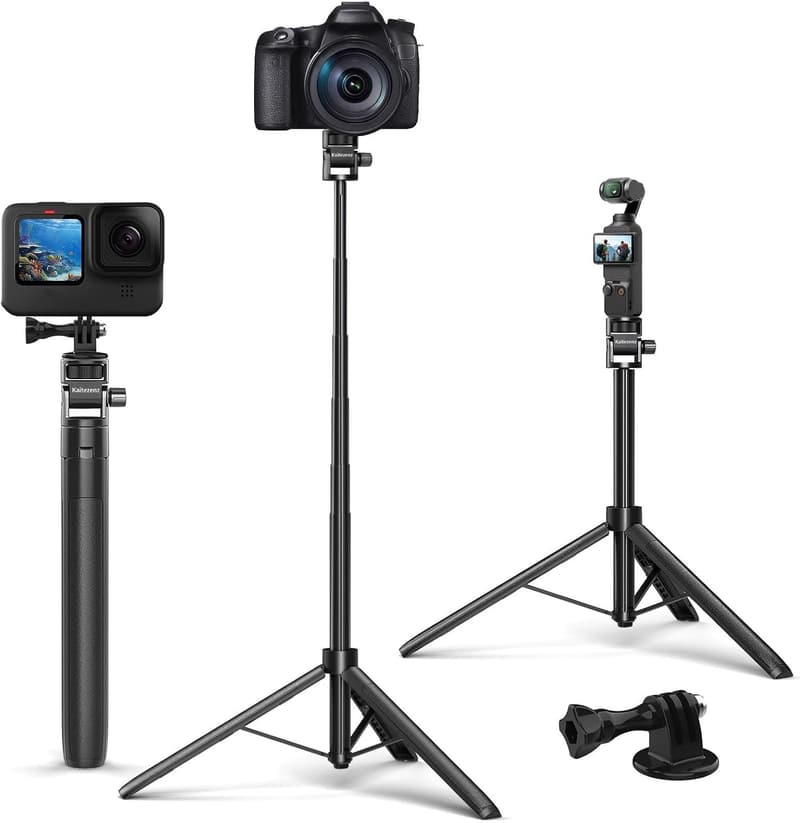 Extendable Selfie Stick Tripod for GoPro and Action Cameras