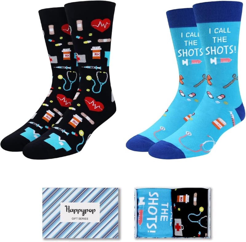 Men's Novelty Socks - American Flag Bowling & Golf Design