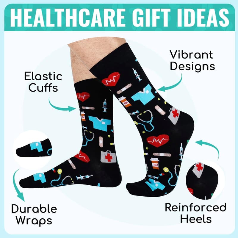 Men's Novelty Socks - American Flag Bowling & Golf Design