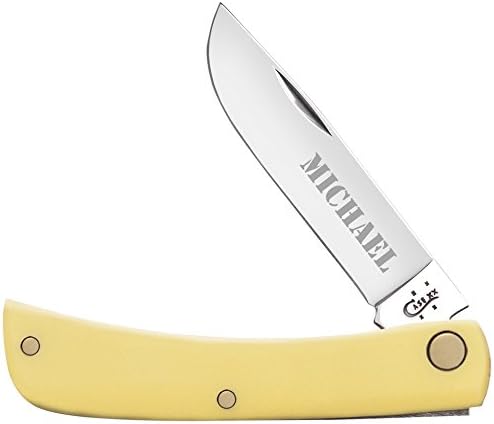 Personalized Yellow Synthetic Case for Sod Buster Jr Knife