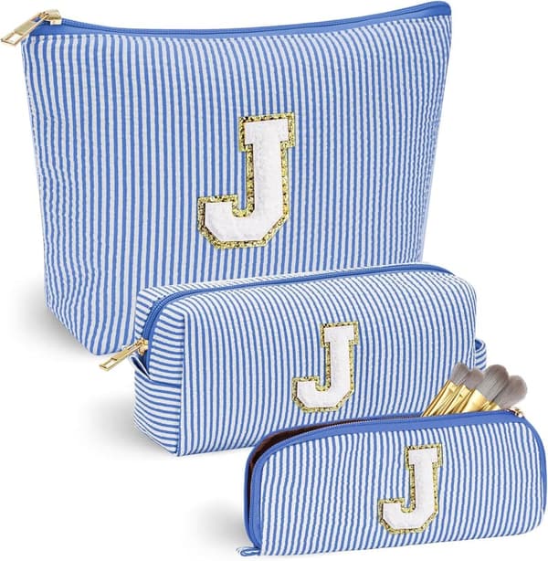 Best Friend Birthday Gift: Blue Makeup Bag Organizer