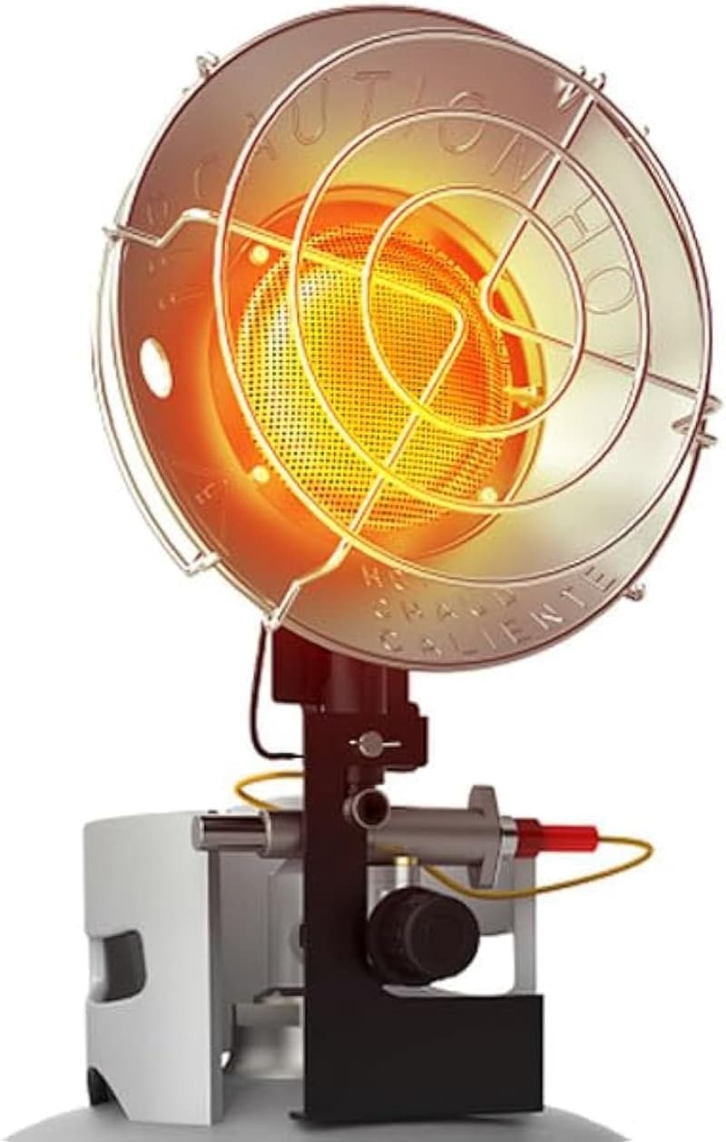 Portable Camping Propane Heater, 6200 BTU with Electric Ignition