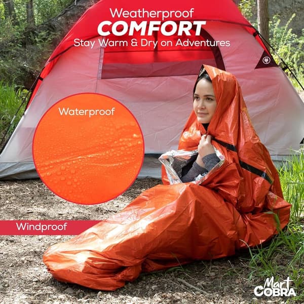 Emergency Sleeping Bag Set - Waterproof Mylar Bivy Sacks (3-Pack)
