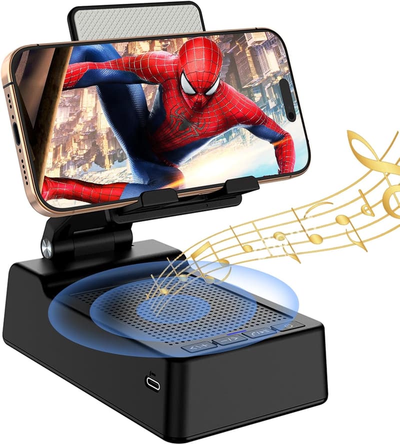 Wireless Bluetooth Speaker & Phone Stand for Him