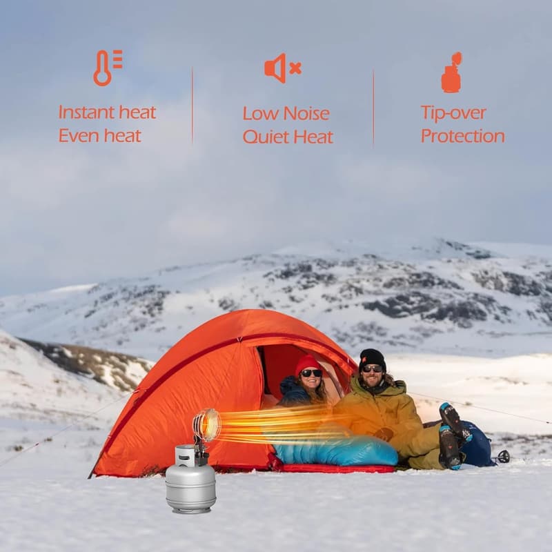 Portable 15,000 BTU Propane Heater for Camping & Outdoor Use