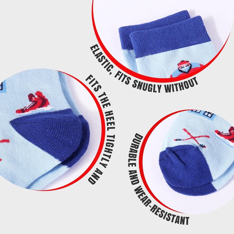 Funny Animal Crew Socks for Boys - Great Christmas Gift