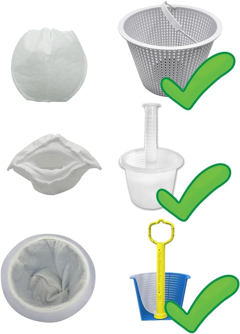 Reusable Pool Skimmer Filter Socks - Precision Debris Removal (3 Pack)