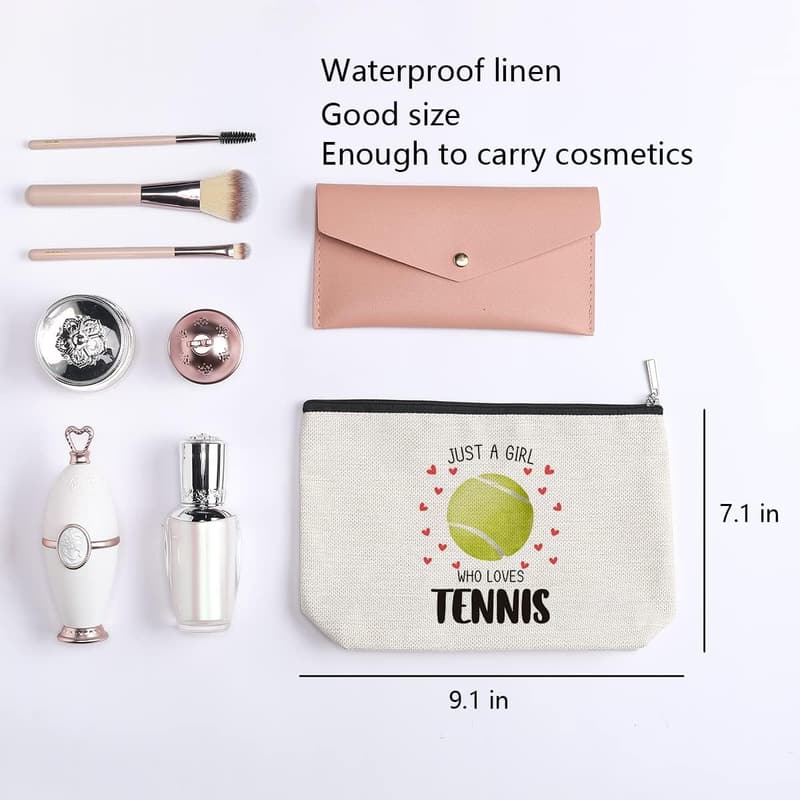 Makeup Bag for Tennis Players - Birthday Gift for Her