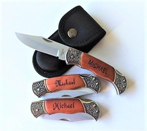 Personalized Rosewood Pocket Knife for Groomsmen