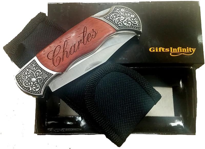 Personalized Rosewood Pocket Knife for Groomsmen